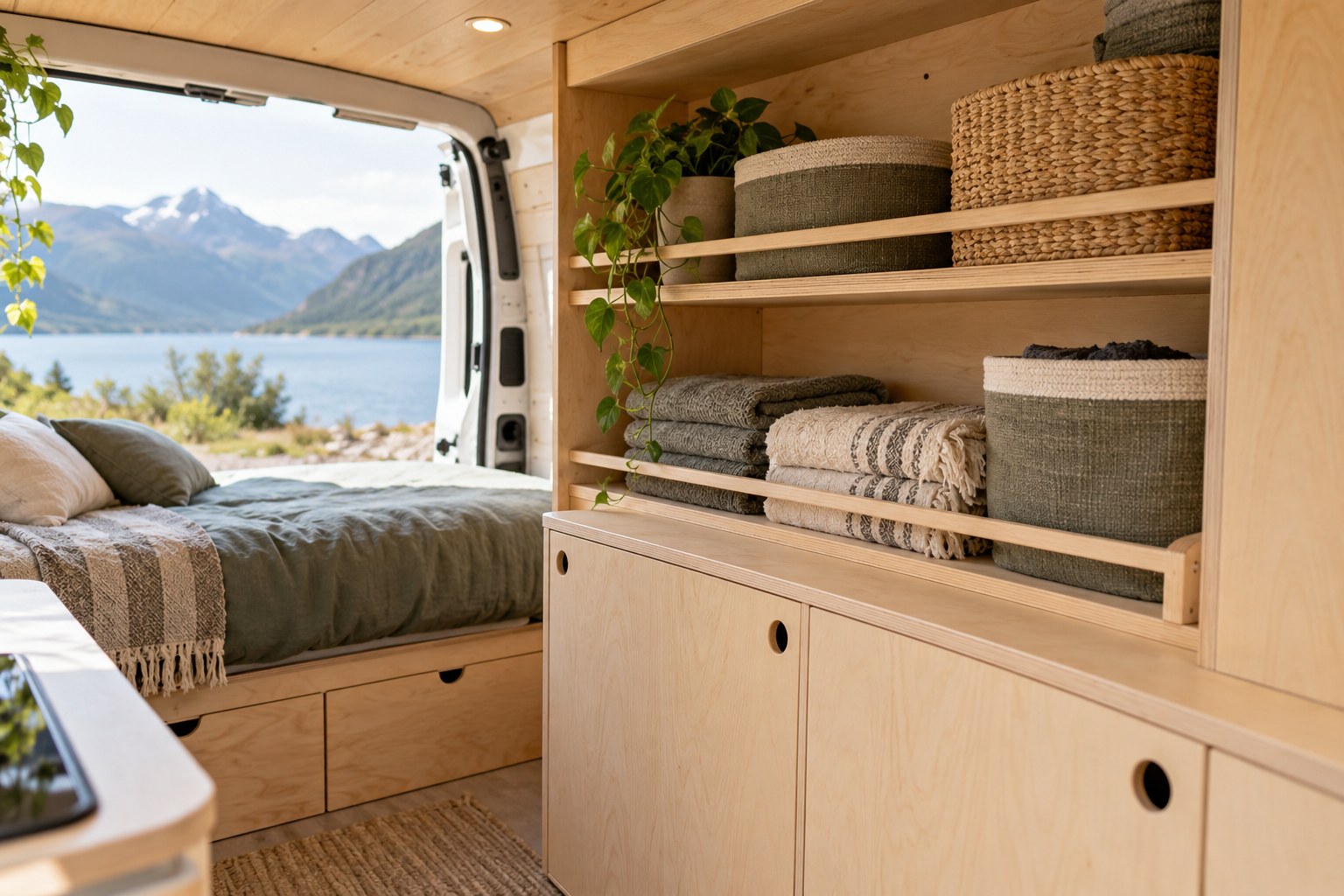 Read more about the article Camper Van Shelving Ideas: Open Access with a Place for Every Item