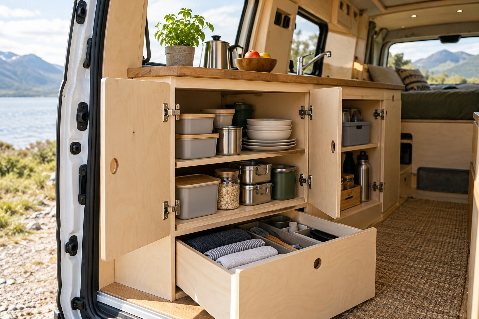 Read more about the article Campervan Cupboard Storage Ideas for Awkward Small Spaces