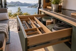 Read more about the article Campervan Drawer Inserts: Organise the Contents Without Wasting the Drawer