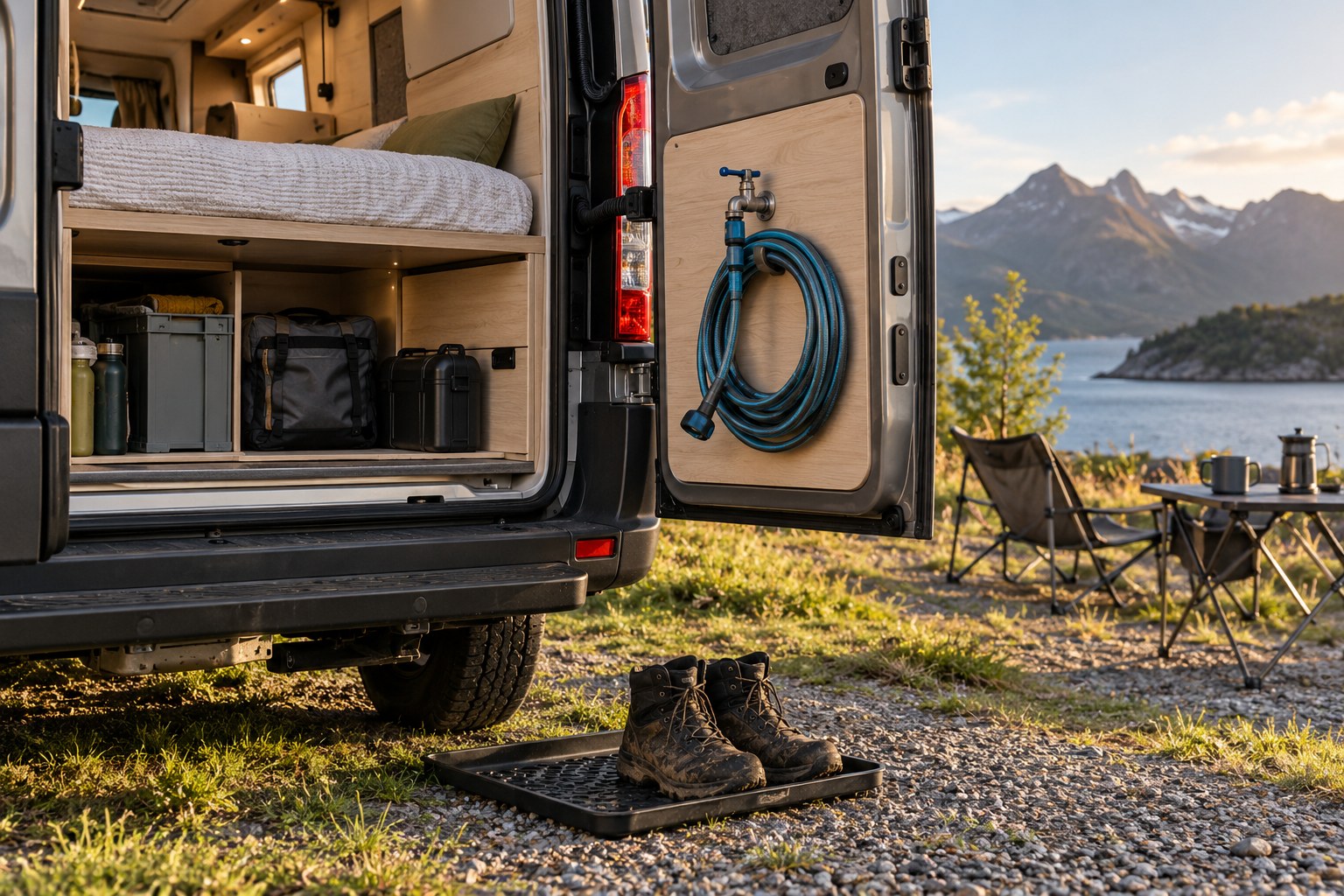 You are currently viewing Campervan External Shower Point: Plan Access for Muddy Gear