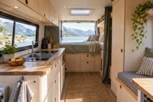 Read more about the article Campervan Overhead Storage Ideas Without Losing Headroom