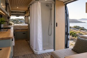 Read more about the article Folding Shower for Campervan: Test the Setup, Drying and Stowage Routine