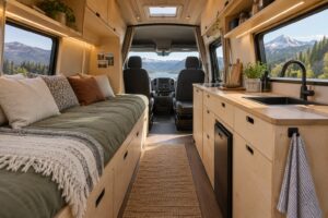 Read more about the article Mercedes Sprinter Campervan Layout: Fixed Bed or Dinette?