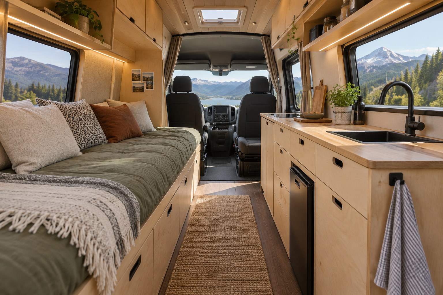 You are currently viewing Mercedes Sprinter Campervan Layout: Fixed Bed or Dinette?